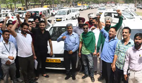 Cab and auto drivers on strike in Chandigarh: Administration accused of not issuing draft, appeal to stop bike taxis